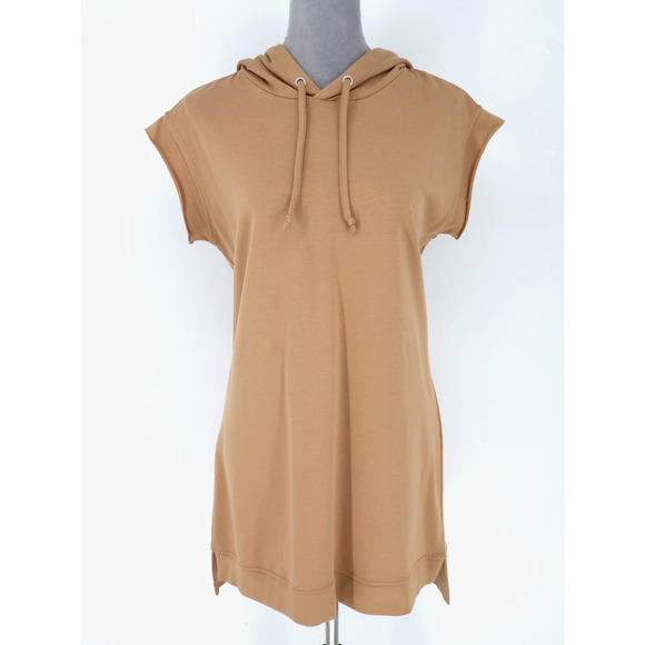 Juicy Couture Top Womens Small Brown Sweatshirt Hooded Tunic Logo on Back New - Picture 3 of 16